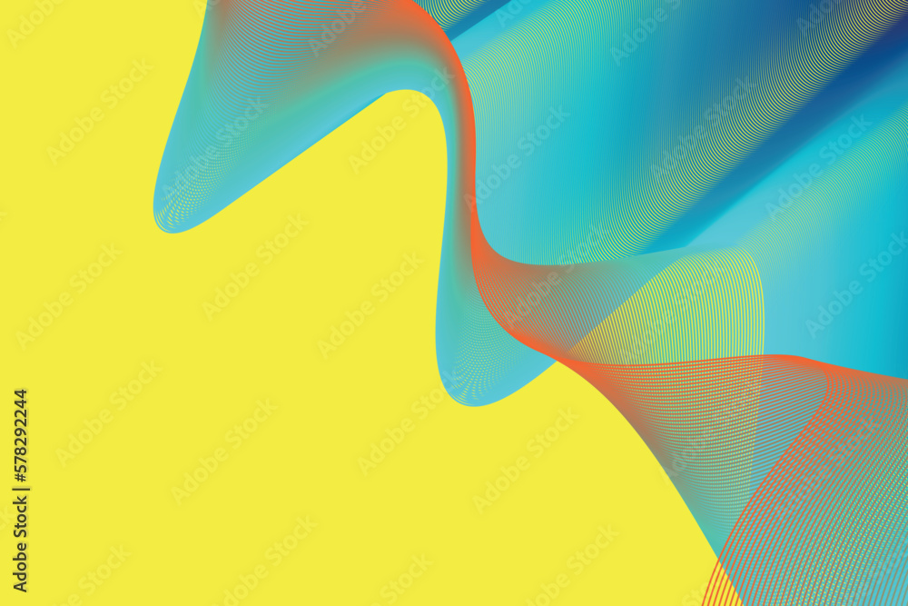 Fototapete soft 3d halftone wave effect. simple gradient abstract background. suitable for landing page and com