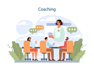 Coaching, business advise or consultation. Human resources manager