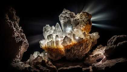 Underground Crystal Cave Inside