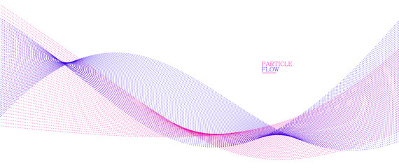 Smooth abstract background with arrays of flowing particles, light and soft vector design, luxury style illustration, motion wind effect.