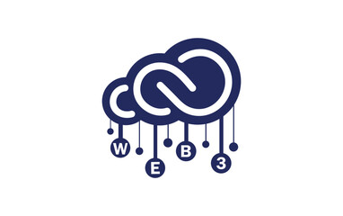 Web 3.0 advanced internet technology icon. Web 3.0 internet vector icon. Suitable for applications or web pages. Illustration of the new blockchain technology of the future in the Internet 3.0