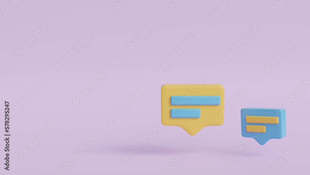Poster speech bubbles.blank 3d text bubbles for business design, discussion, topic clarifications, notifica