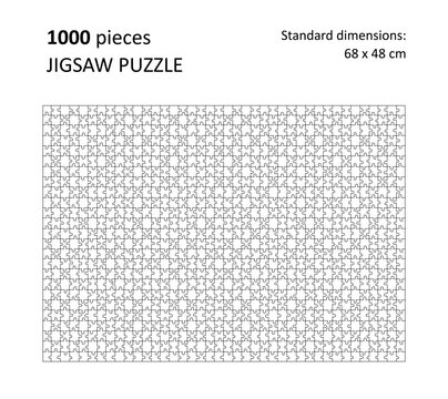 Jigsaw puzzle 1000 pieces blank template