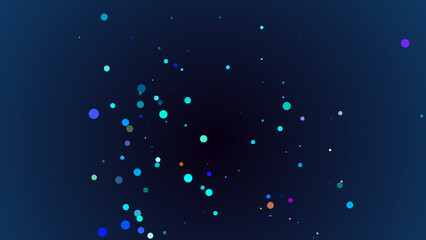 Abstract 3d sphere. Futuristic dots background. Colored music surface. 3d rendering.