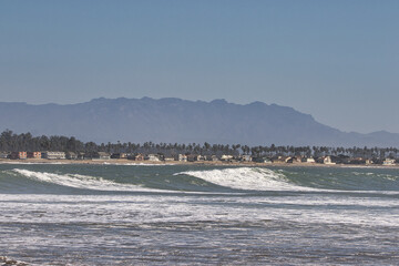 Giant winter waves hit Ventura. Point in California