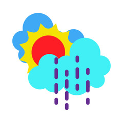 drizzle, sunny icon
