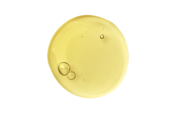 Face serum drop isolated. Face oil, liquid gel swatch texture. Serum texture.