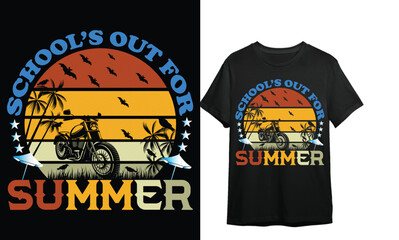 SCHOOL'S OUT FOR SUMMER / VINTAGE / SUMMERY T shirt Design