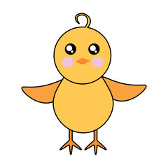 Chicken with spread wings