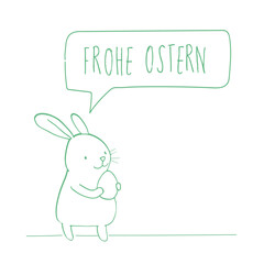 Osterwunsch Karte mit süßem Motiv