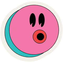 Sticker Retro Unique Shapes