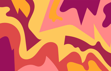 Colorful Groovy background design concept