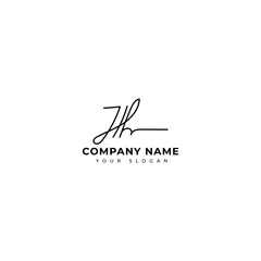Hh Initial signature logo vector design
