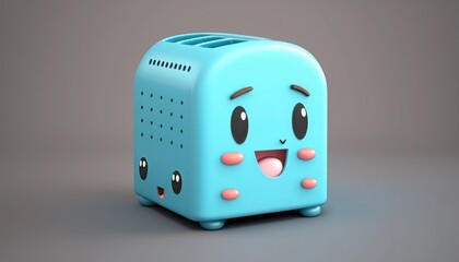 Cartoon toaster character, generative ai