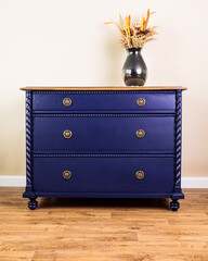 DIY furniture painted in color after renovation