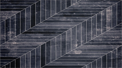Fototapeta premium Seamless black and white wood planks floor textured. Wall from old wooden boards. Wooden material surface texture on isolated background.