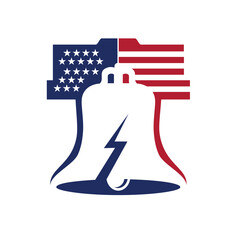 liberty bell logo vector