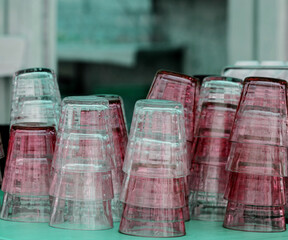 empty overturned glasses