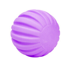 Violet ruber Ball isolated on a White background with clipping path