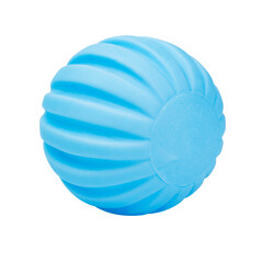 Blue ruber Ball isolated on a White background with clipping path
