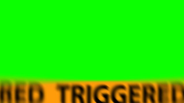 meme triggered scene transition footage on green screen glitches effect 4k resolution