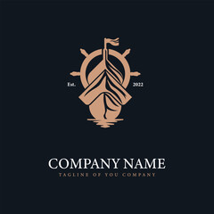 sailing ship silhouette logo