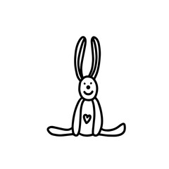 The Easter bunny. Big-eared Easter rabbit