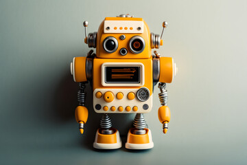 Fototapeta premium Children's toy robots. Generative AI