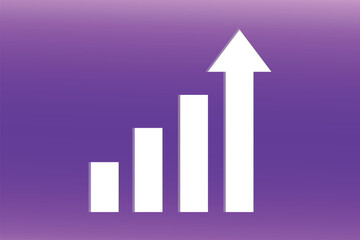 Graph chart arrow icon sign or symbol