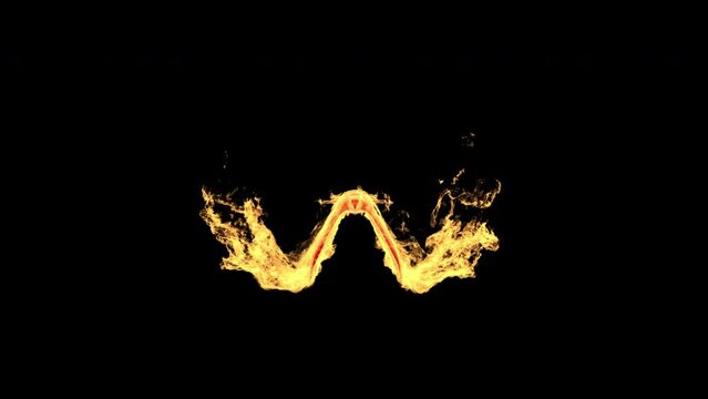 Phoenix burning fire bird - with alpha channel.