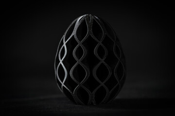 schwarzes 3D Ei Struktur