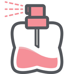 Perfume Spray Bottle Aesthetic Drawing Logo Symbol