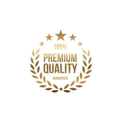100 percent premium quality guaranteed badge