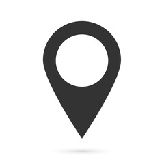 Geolocation icon on a white background. Linear pin code icons of the geolocation map. Vector illustration.