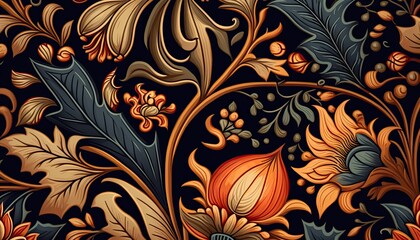 seamless pattern with flowers Generative Ai