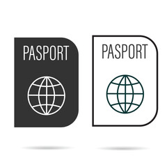 Pasport icon. Indentification document set vector ilustration.