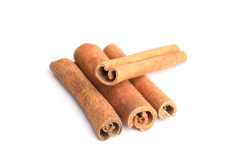 Cinnamon sticks isolated on white
