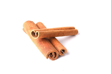 Cinnamon sticks isolated on white

