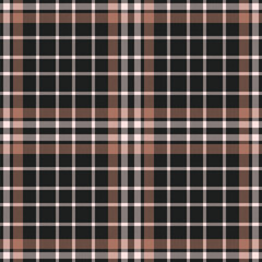 Plaid seamless pattern. Check fabric texture. Vector textile print.
