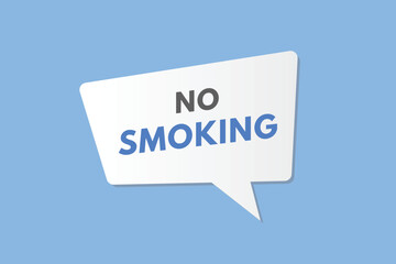 No Smoking text Button. No Smoking Sign Icon Label Sticker Web Buttons
