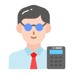 Modern vector design of accountant, professional worker avatar
