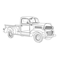 Adult coloring page for book and drawing. Car vector line art illustration. High speed drive vehicle. Graphic element. wheel. Black contour sketch illustrate Isolated on white background.