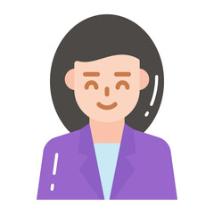 Woman avatar design in modern and trendy style