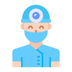Fototapeta na wymiar Person wearing mask denoting concept of surgeon vector in trendy style