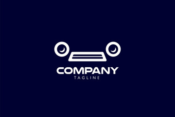 Modern car bumper logo design. positive, modern, minimalist, icon, Vector