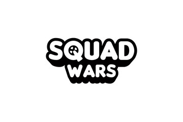 Modern squad wars logo design. modern, minimalist, icon, Vector