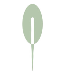 Flat Tree Green Environment Nature Monotone Collection Set