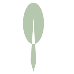 Flat Tree Green Environment Nature Monotone Collection Set