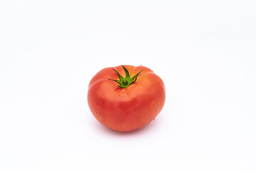 A tomato on a white background