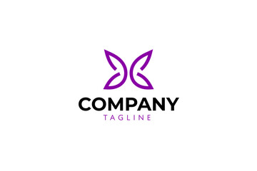 Modern buttlerfly logo design. modern, minimalist, icon, Vector